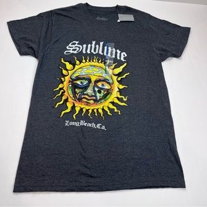 Sublime Long Beach CA Womens Size Large Grey Gray Short Sleeve Graphic Shirt NEW